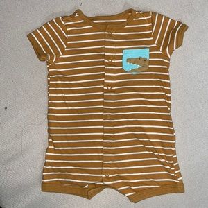 Carters striped snap-up romper